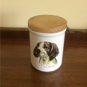 Beagle Dog Jar with Wooden Lid